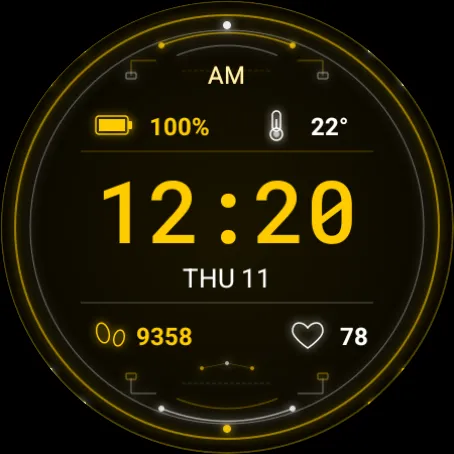 Cyber Space Watch Face screenshot 9