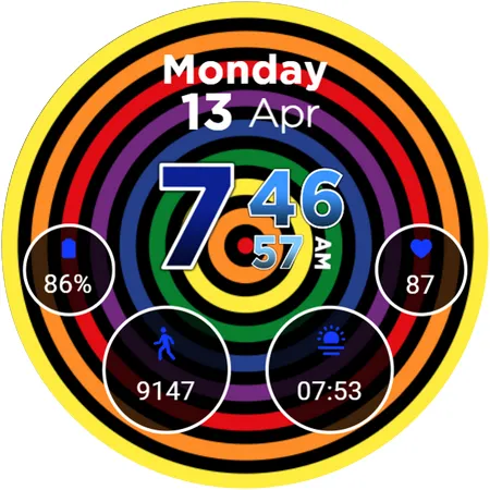 Hypnotic Pride Watch Face 2026 screenshot 12