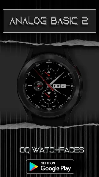 Analog Basic 2 for WEAR OS 4 screenshot 1