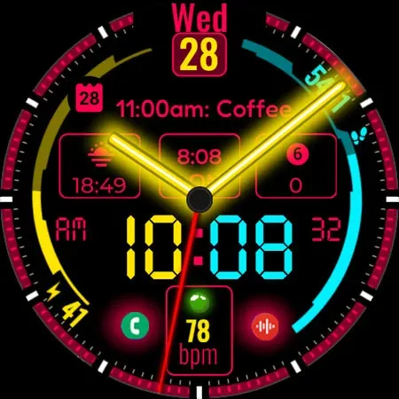 Hybrid Watch Face CUE140 screenshot 15