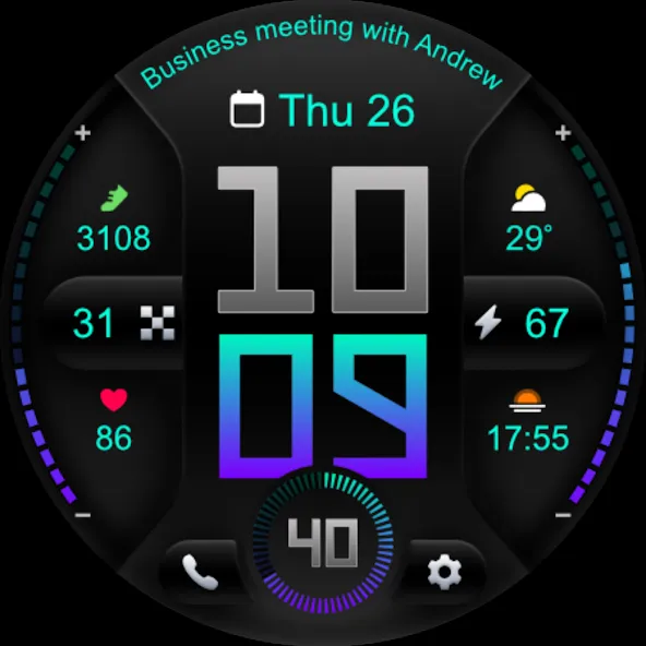 PRADO 76 Digital Watch Face screenshot 8