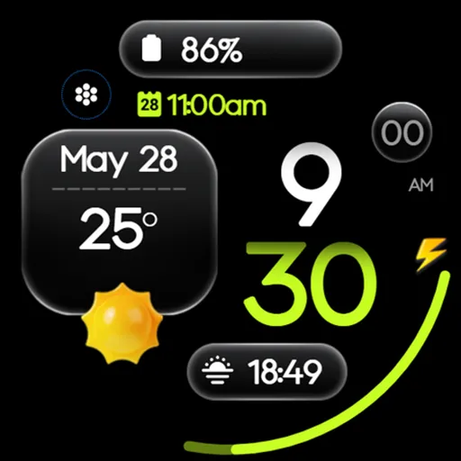 OMG 455 - Modern Watch Face screenshot 30