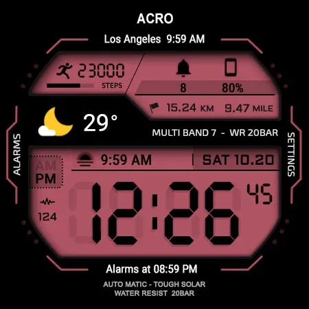 ACRO Genix Digital watchface screenshot 29