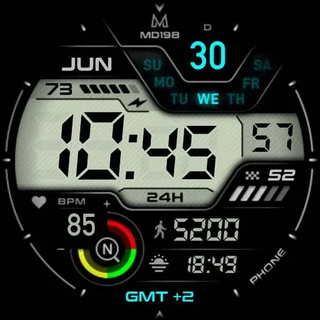 MD198: Digital watch face screenshot 12