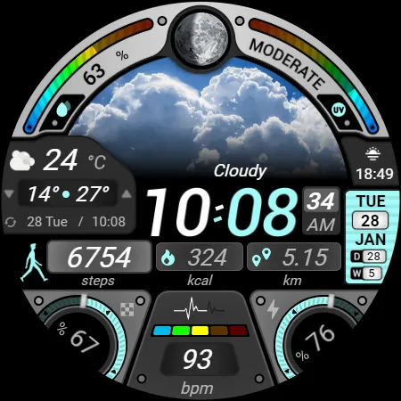 Rainbow Weather - Watch Face screenshot 25