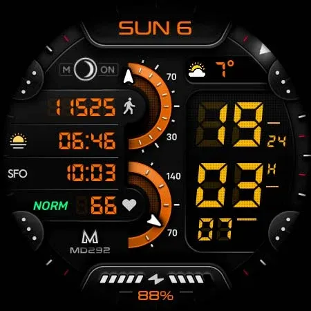 MD292 Digital watch face screenshot 24