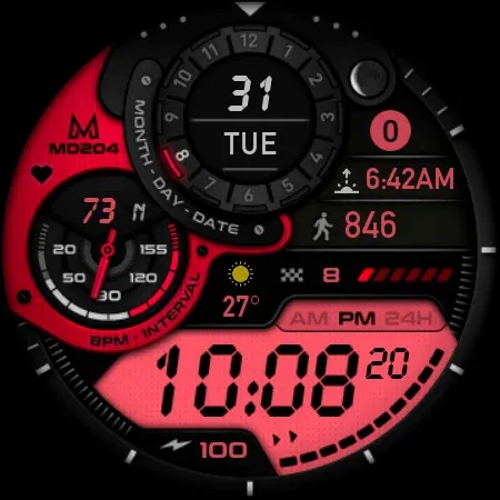 MD204 - Digital watch face screenshot 12