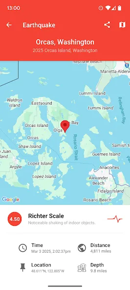 My Earthquake Alerts - Map screenshot 1