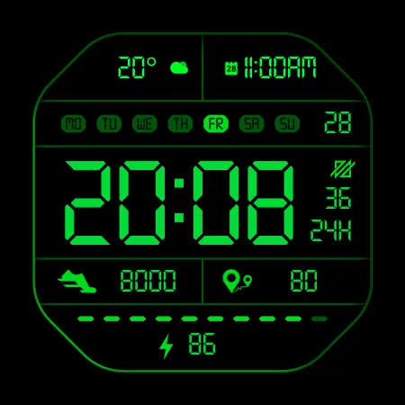 DADAM41: Retro LCD Watch Face screenshot 18