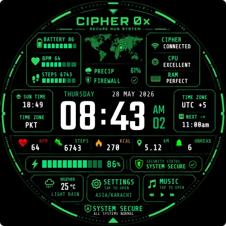 Cipher 0̸x Watch Face screenshot 8