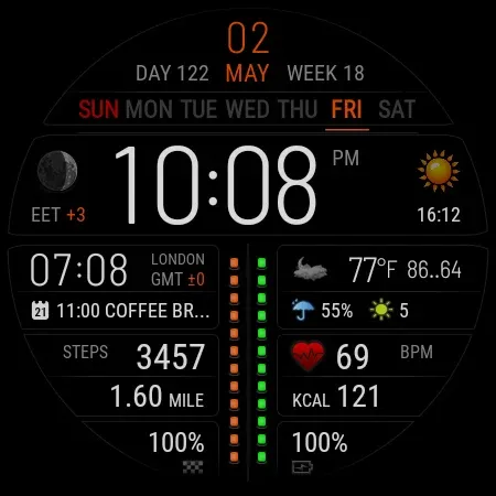Futorum H6.5 Digital watchface screenshot 28