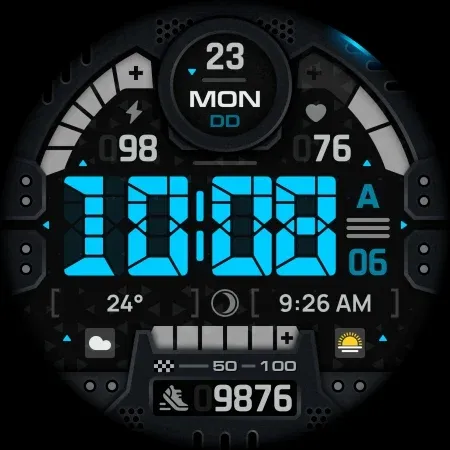 SH067 Watch Face, WearOS watch screenshot 13