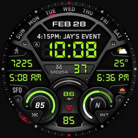 MD214 Digital Watch Face screenshot 33