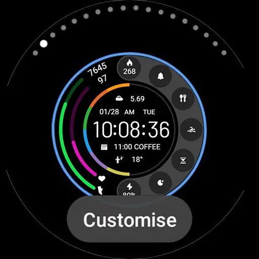 ZKin Watch Face Grey Color screenshot 34