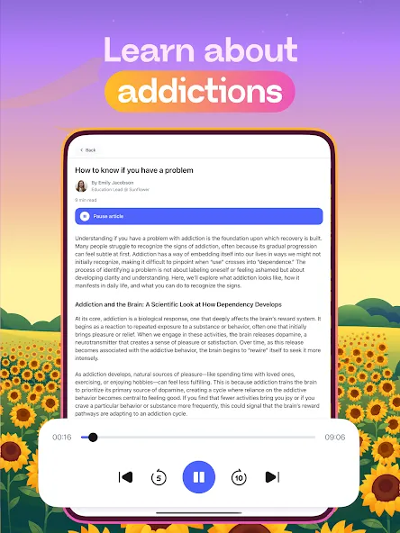 Sober Day Counter - Sunflower screenshot 11