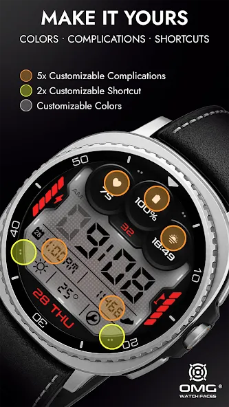OMG 454 - Modern Retro Watch screenshot 3
