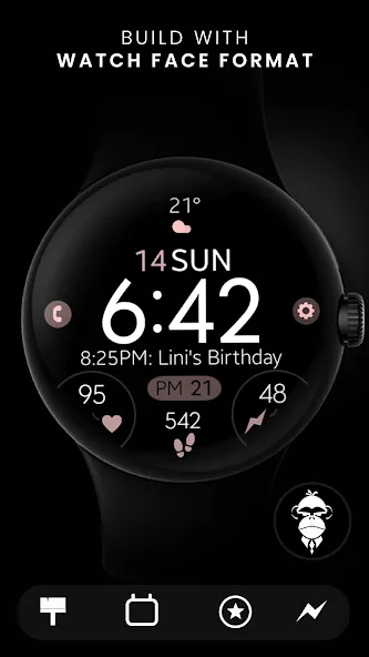Battery 8 rose gold watch face screenshot 4