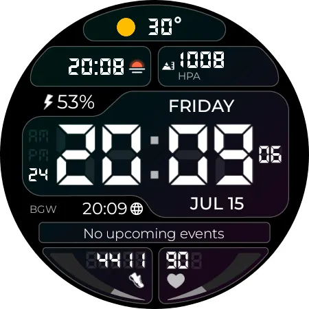 Chester Digilight watch face screenshot 28