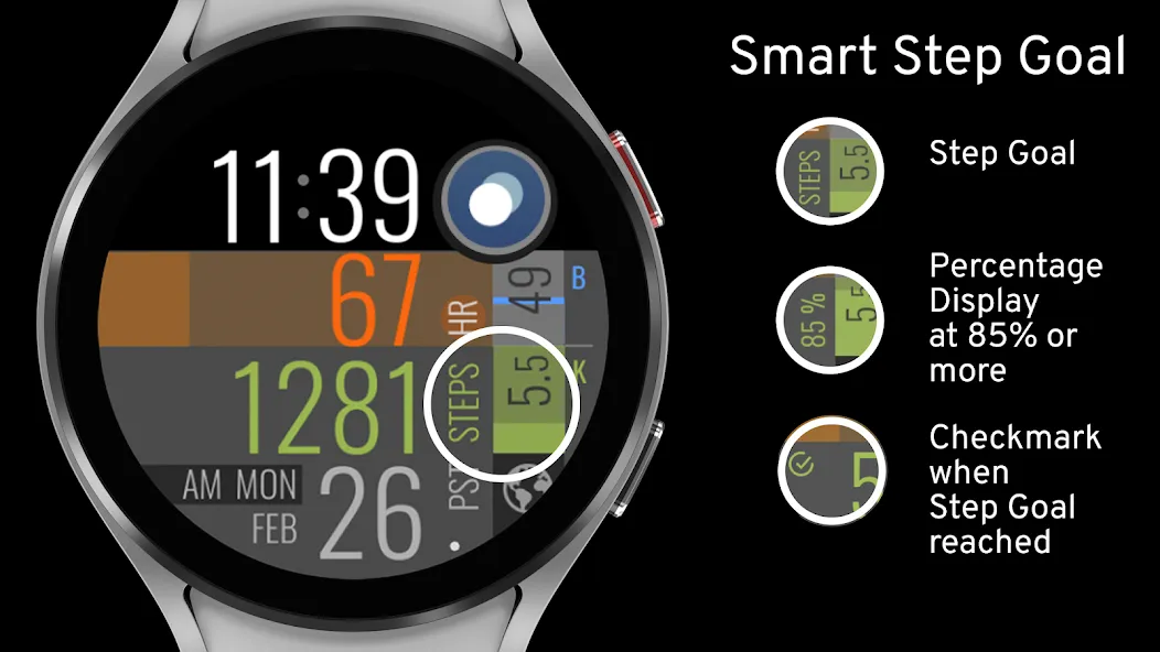 Easy Read Health Watch Face screenshot 6