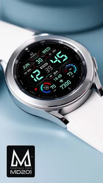 MD201 Digital watch face screenshot 3