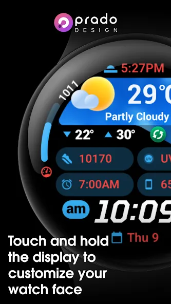 PRADO 95 Weather Watch Face screenshot 4
