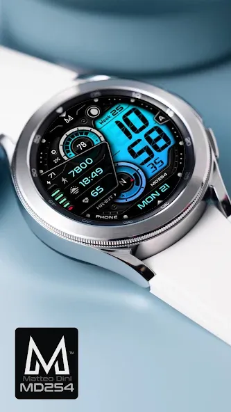 MD254 Digital watch face screenshot 3