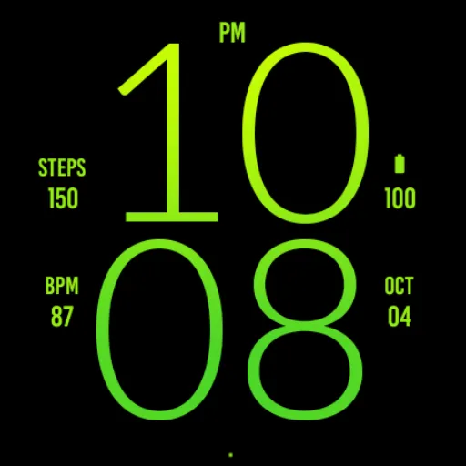 Green Lime Light Watch Face screenshot 4