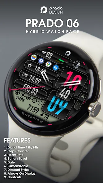 PRADO 06 Hybrid Watch Face screenshot 1