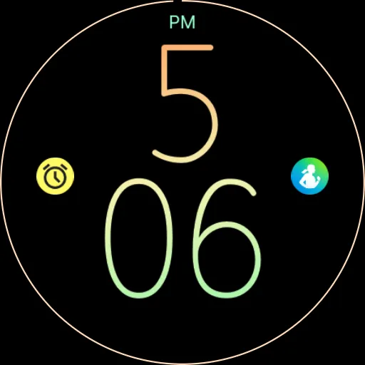 Orange Green Air Watch Face screenshot 5