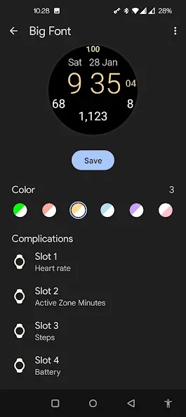 Big Font Watch Face screenshot 3