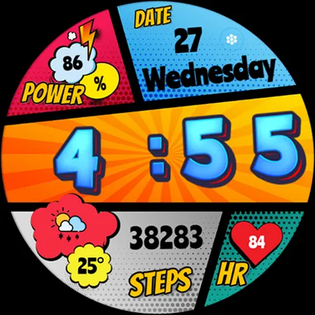 Pop Art Style Watch Face screenshot 30