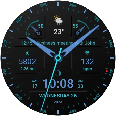 WFP 311 Modern watch face screenshot 42