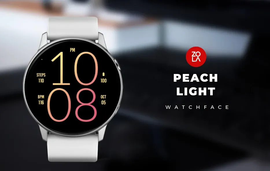 Peach Light Watch Face screenshot 1