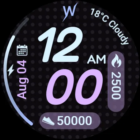 Violet Glow Watch Face screenshot 10