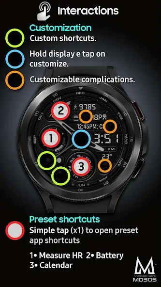 MD305 Analog watch face screenshot 8