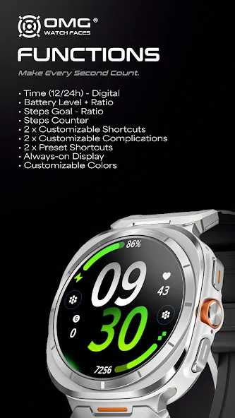 OMG 444 - Big Digital Watch screenshot 2
