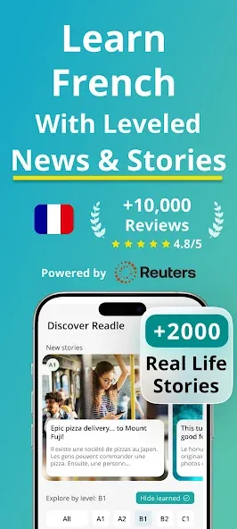 Learn French Daily with Readle screenshot 1