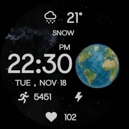 Earth Galaxy WatchFace screenshot 24