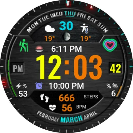 Digital Sport watchface NTV401 screenshot 25