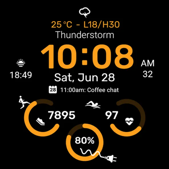Watch face CNW-36 screenshot 8