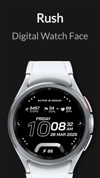 Rush: Digital Watch Face screenshot 8