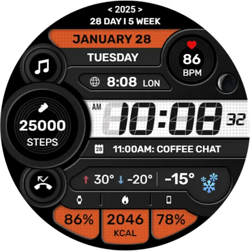 WFP 299 Digital watch face screenshot 36