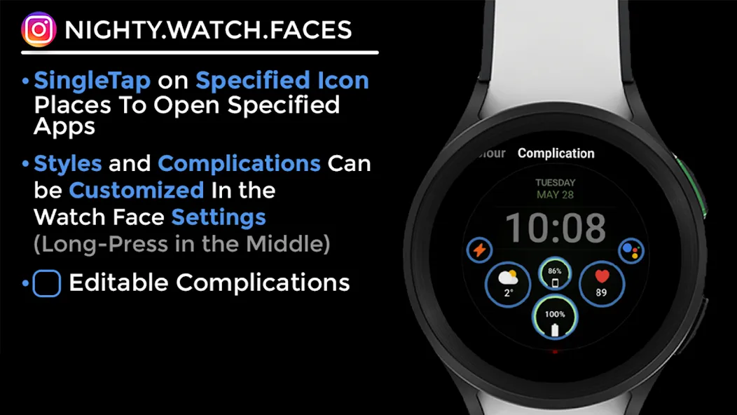 Night 61 - watch face screenshot 13