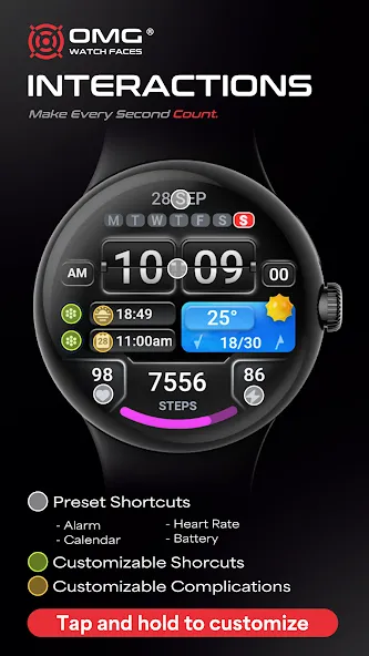 OMG 38 - Digital Watch Face screenshot 3