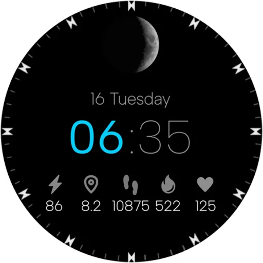 Minimal Watch Face Moon screenshot 19