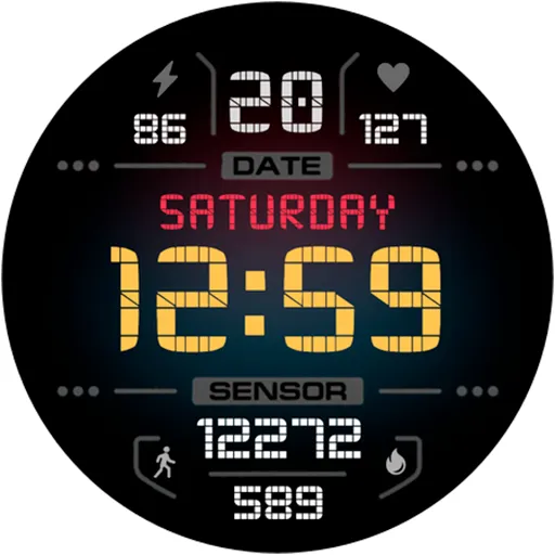 Digital Watch Face Sport Wear screenshot 14
