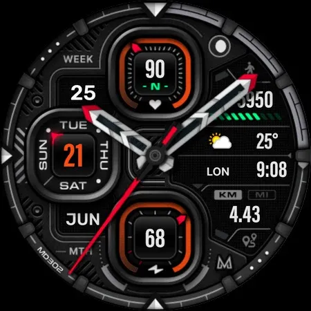 MD302 Analog watch face screenshot 28