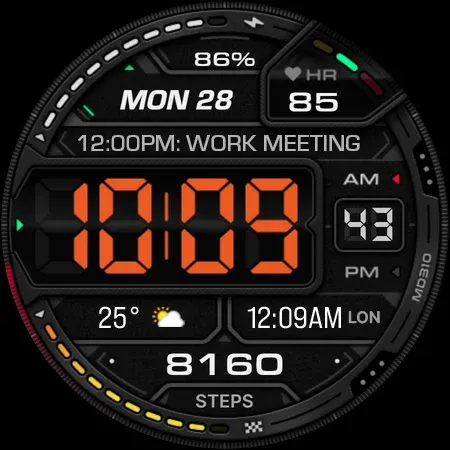 MD310 Digital watch face screenshot 35