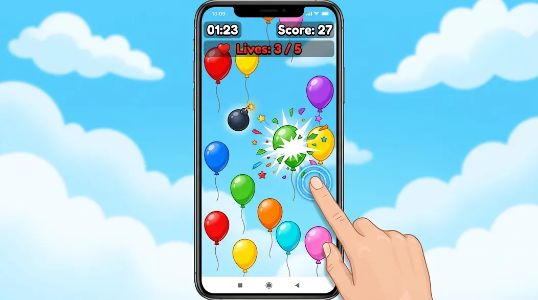 Balloon Pop Rush screenshot 2