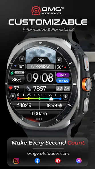Weather Watch Face - OMG 368 screenshot 5